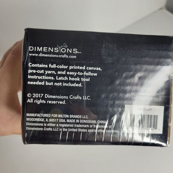 Dimensions hot air balloon 12x12 latch hook art craft NEEDS HOOK - Picture 2 of 3